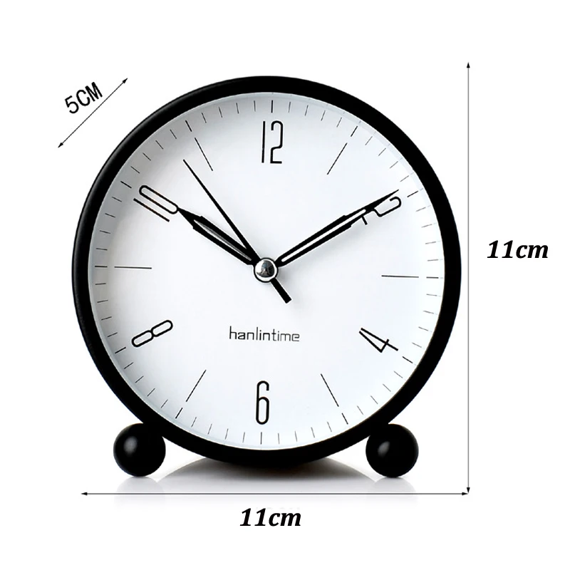 

Retro Metal Alarm Clock Desktop Clock Round Metal Double Bell Desk Table Digital Clock Modern Home Decor Mather Day