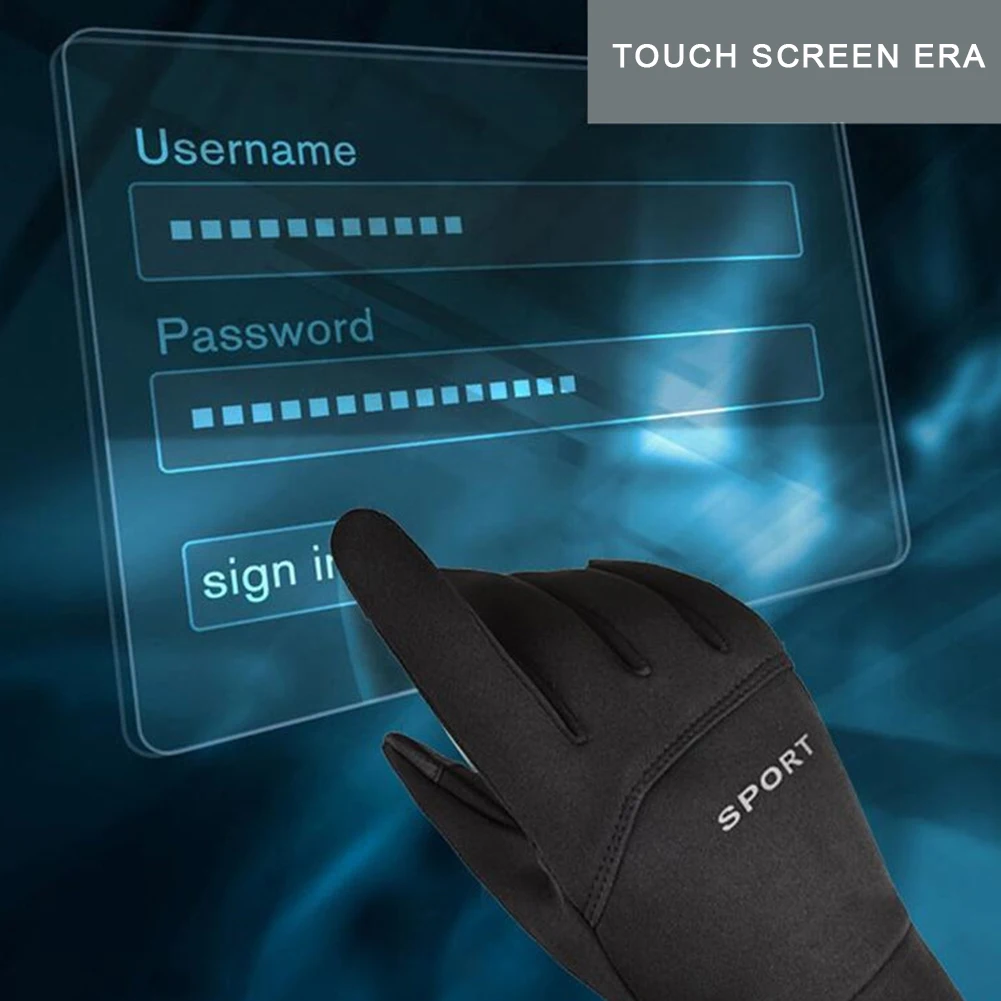 Водонепроницаемые зимние теплые перчатки ветрозащитные уличные утолщенные