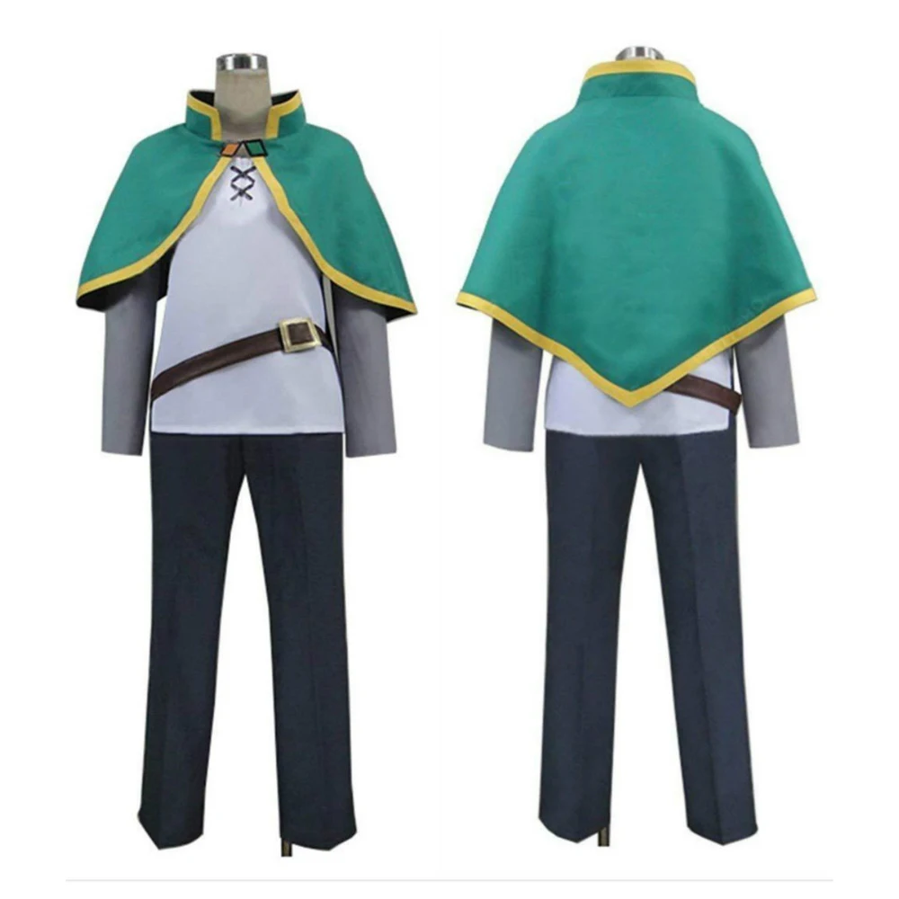 Kono Subarashii Sekai ni Shukufuku o! Сато Kazuma KonoSuba зеленый костюм Косплей Набор Костюмы|Костюмы