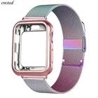 Чехол и ремешок для Apple Watch band 44 мм 40 мм 38 мм 42 мм 44 мм, металлический браслет с магнитной петлей из нержавеющей стали для iWatch 3 4 5 se 6