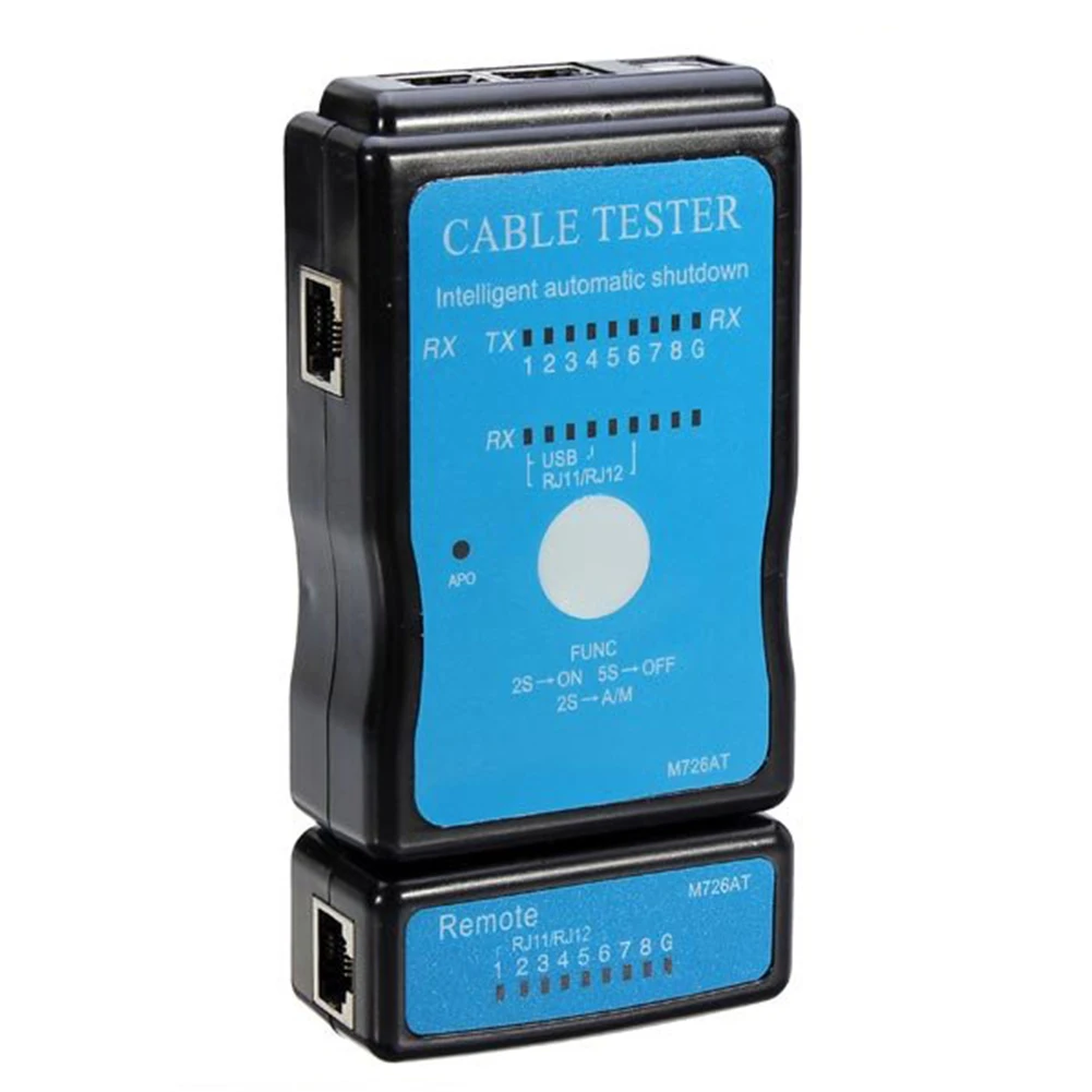 

RJ45 RJ11 Cable Tester Intelligent Network Ethernet Portable With LED Indicator LAN USB Automatic Shutdown Auto Scan