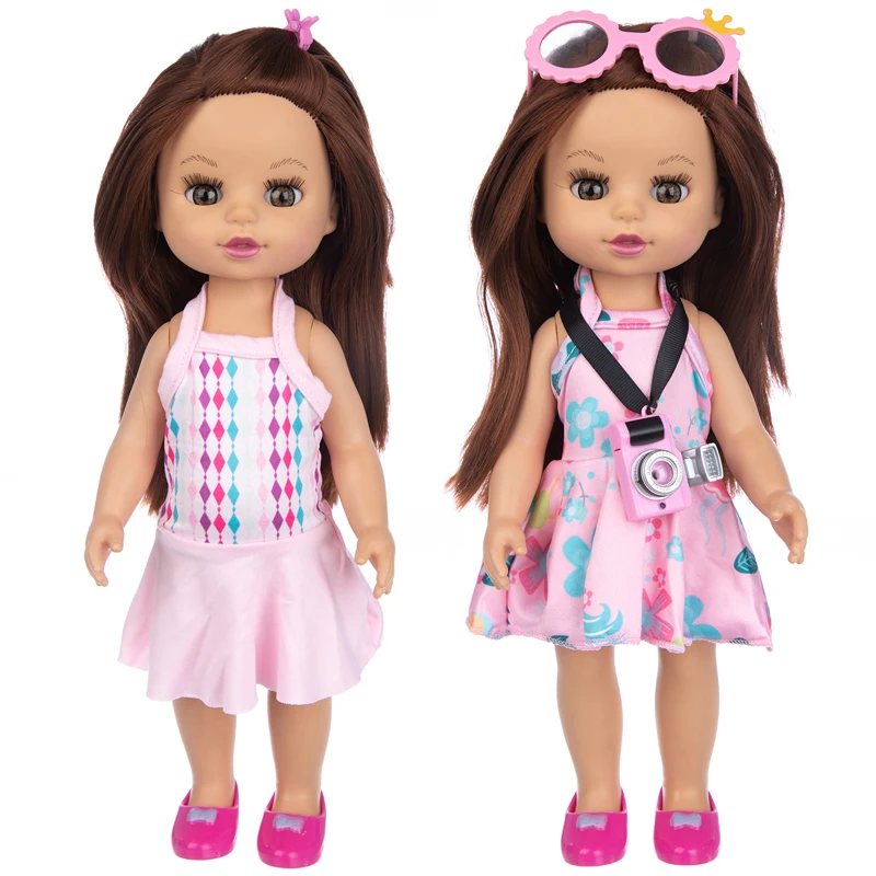 

Dress 14Inch Baby Dolls Pop Reborn Silicone Girl 35cm Born Poupee Boneca Baby Soft Toy Girl Todder Gift