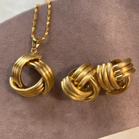 ethiopian dubai fashion earrings for women 2022 round necklace jewelry sets african statement bride wedding party jewelry