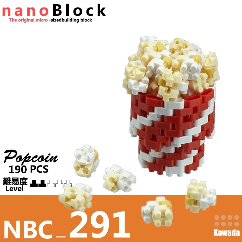 Nanoblock NBC-291 Новый Попкорн 190 шт. строительные блоки микроразмера креативная