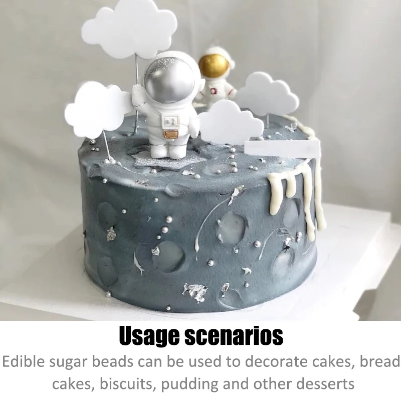 Съедобные разноцветные бусины 15 г жемчужный сахарный шар шарик для помадки торта