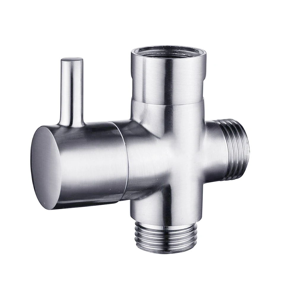 3-полосный угловой клапан для ванной комнаты душевой рычаг Современный Твердый