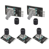 5pcslot ky 040 rotary encoder module with 15x16 5 mm potentiometer rotary knob cap for arduino