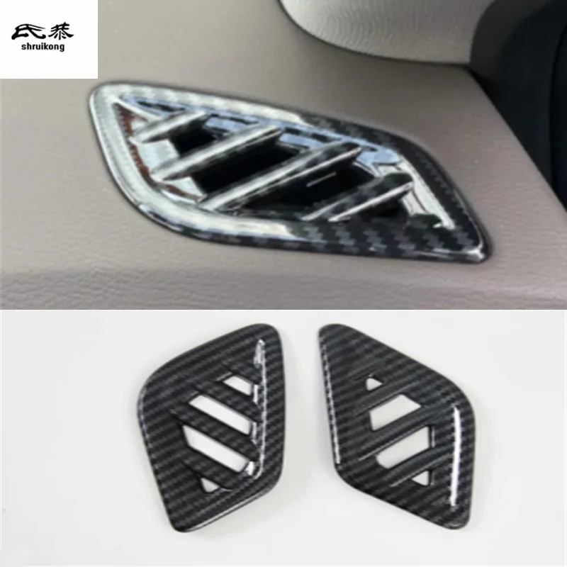 

2pcs/Lot ABS Carbon Fiber Grain High Position Air Conditioning Outlet Decoration Cover For 2021 Nissan X-Trail Car Accessories