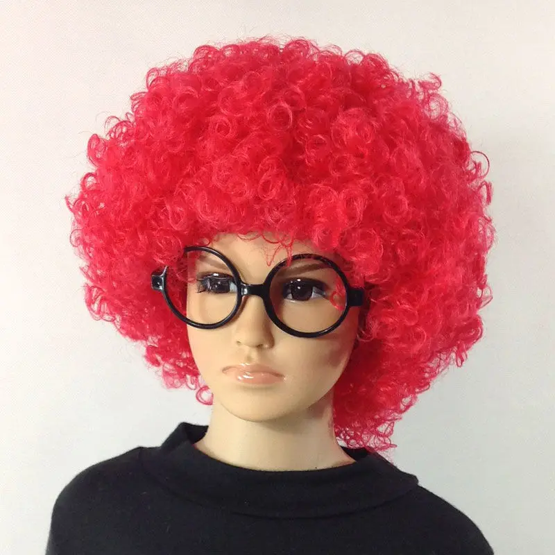 Представление волнистый кудрявый Клоун парик косплей волос для рождества