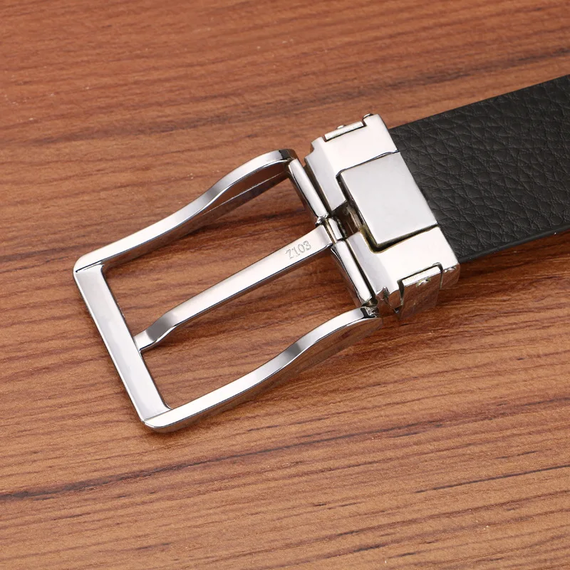 

Real Genuine Leather Casual Belts for men Alloy Silver Gold Pin Buckle Belt for Jeans Luxury Brand Design Cowskin Waist Strap