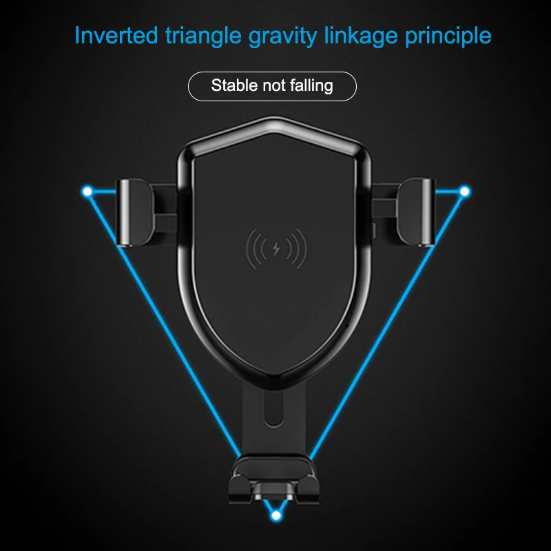 

10W Wireless Fast Charge Phone Bracket Car FM Transmitter Dual USB Charge MP3 Player DQ-Drop