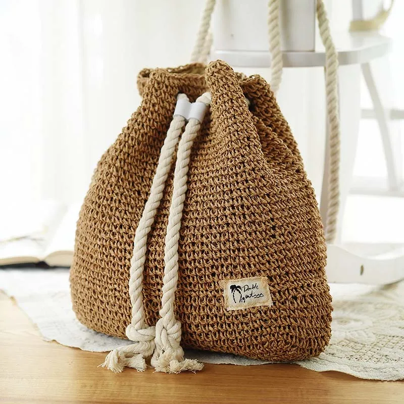 4 шт./лот летний женский соломенный рюкзак ручной работы праздничная