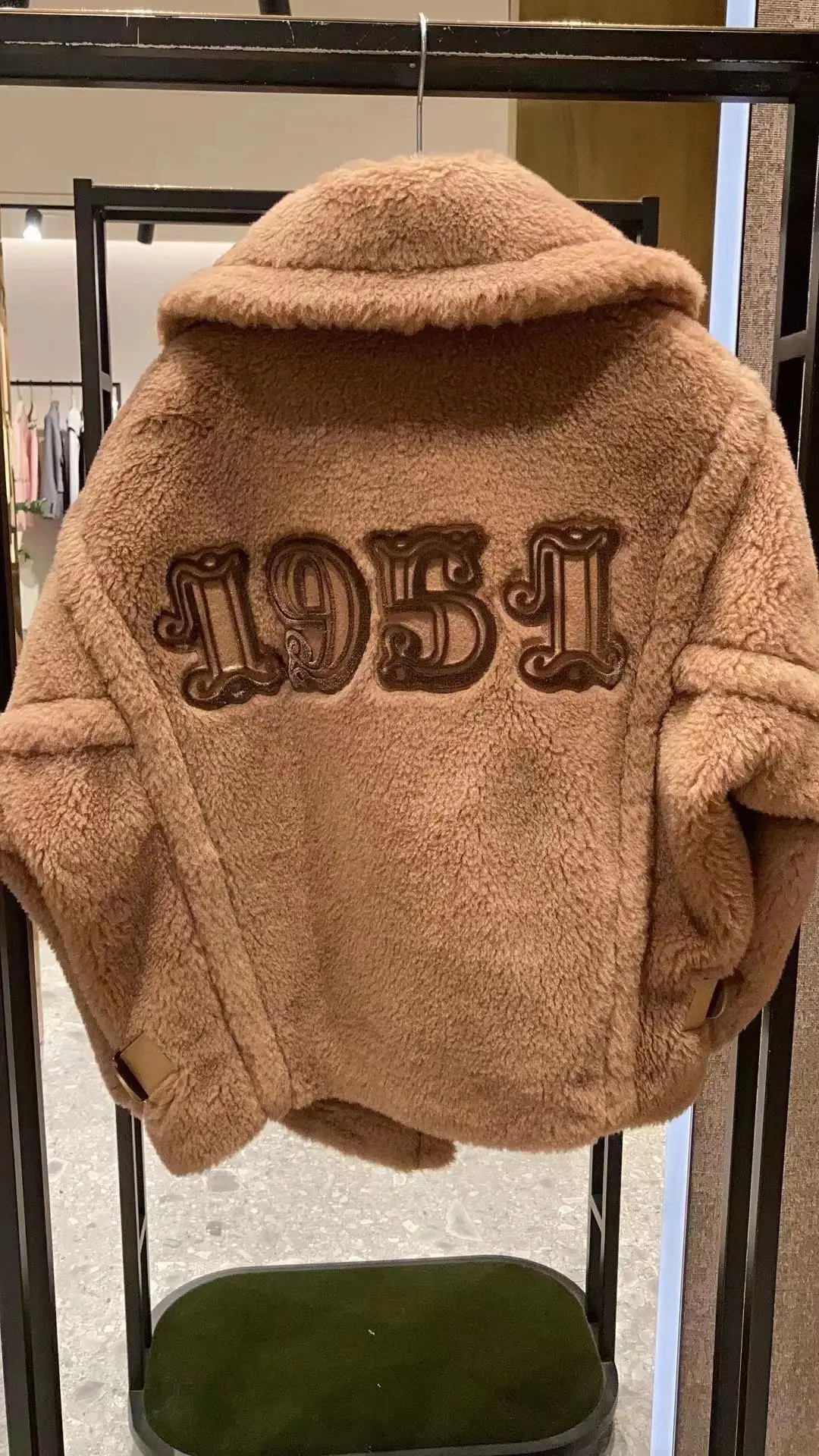 

1951 classic show alpaca coat winter thicken cashmere coat women's jacket teddy bear series new short coat camel