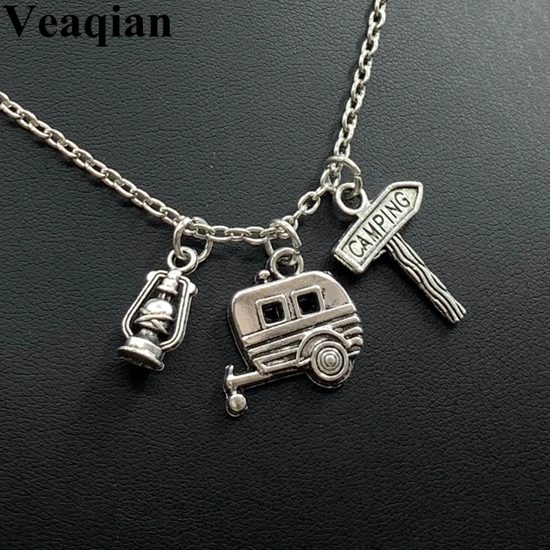 1 шт. ожерелье с подвеской в виде прицепа для кемпинга природы летнего отпуска