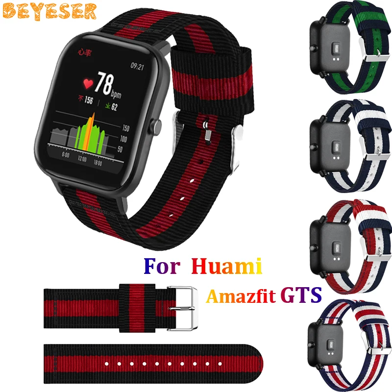 Нейлоновый ремешок для часов Garmin vivoactive 3 замена 20 мм для Xiaomi Huami Amazfit GTS Bip BIT PACE Lite Молодежные ремешки на запястье