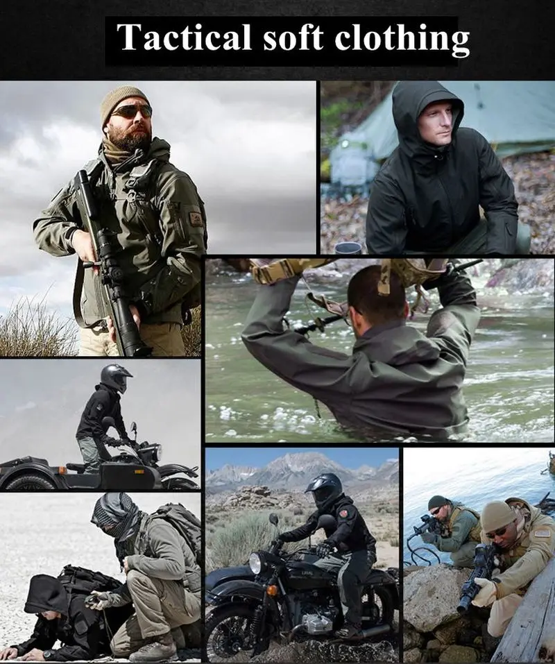 Военная Тактическая форма, водонепроницаемая, для охоты, кемпинга, альпинизма, туризма, спортивная куртка и штаны, мужские боевые тренировочные костюмы