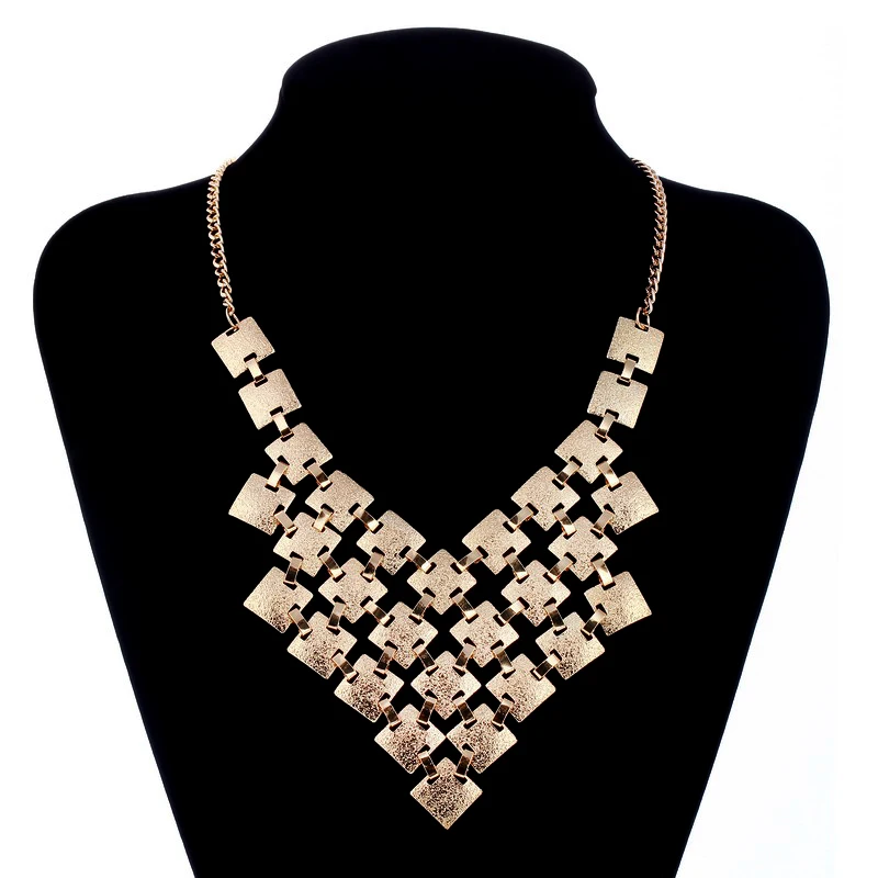 Панк алюминиевого сплава подвеска со стразами длинная цепочка чокер с подвеской