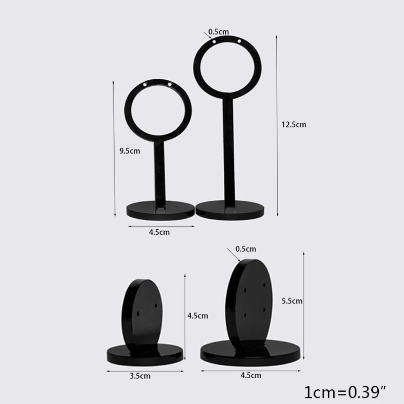 

2 Pcs/Set Earrings Holder Shelf Jewelry Display Show Rack Stand Charms Professional Showcase Earring Storage Organizer