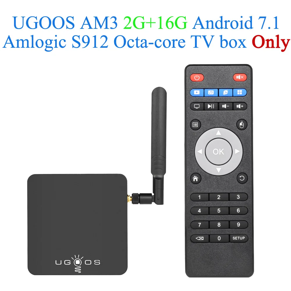 Only AM3 TV Box UGOOS AM6 2 Гб 16 Гб ТВ приставка Smart Android 9,0 приставка Amlogic S922X 2,4G& 5G WiFi 1000M LAN DLNA BT 5,0 4K HD медиаплеер - Цвет: Only AM3 TV Box