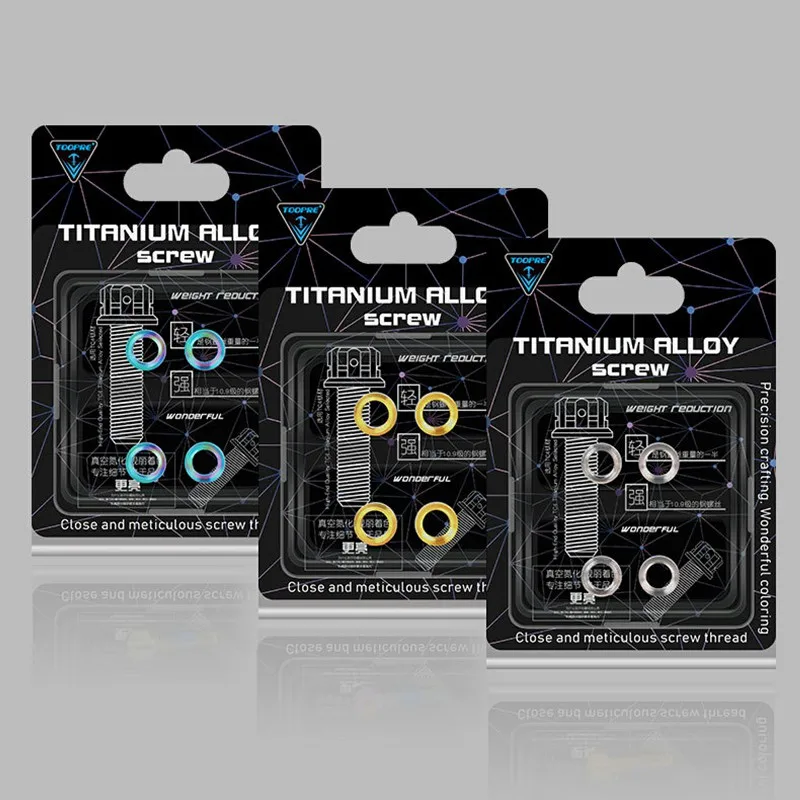 

4Pcs/set Bicycle M6 Titanium Alloy Concave Convex Washer Spacer Mountain Bike Brake Base Heightening Fixing Gasket Accessories