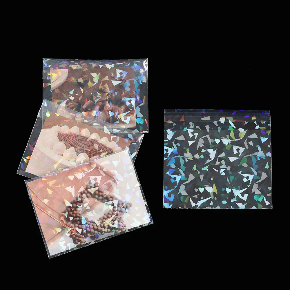 

50Pcs 65*90MM Holographic Foil Protective Film For YGO Cards Holder Little Stars Laser Flashing Card Sleeves Protector Bag