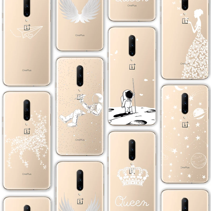 

ciciber Funda Case for Oneplus 7 8 7T 6 6T Nord N10 N100 Pro Soft Silicone Case for Oneplus 8 8T Pro Luxury White Print Coque