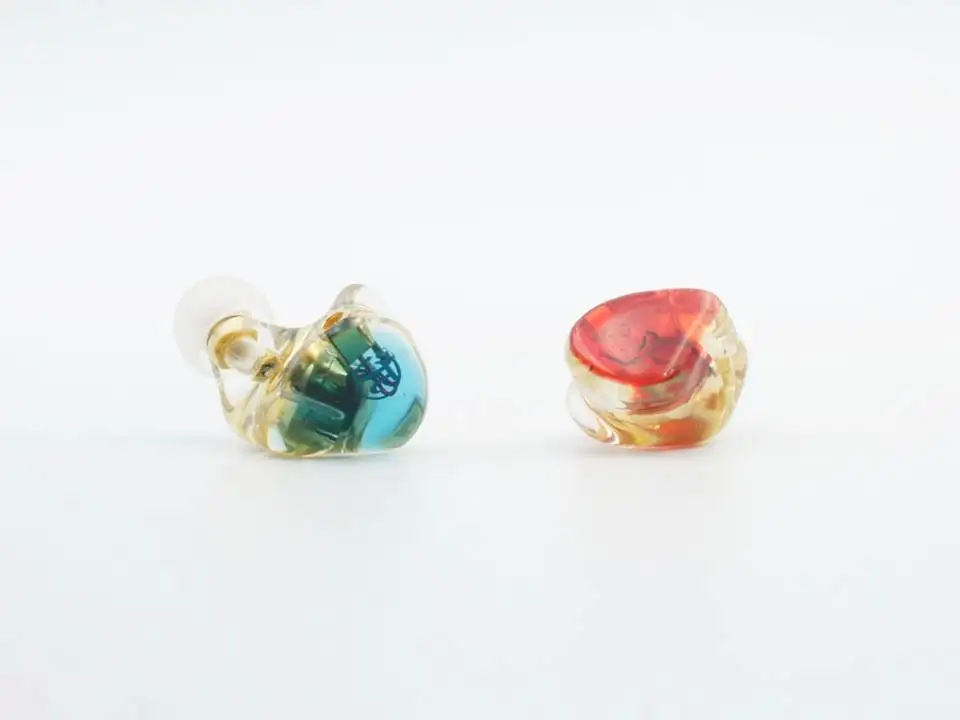 Red Blue Paiaudio DR2 Динамический драйвер MMCX HiFi наушники-вкладыши IEMs - Цвет: Red Blue