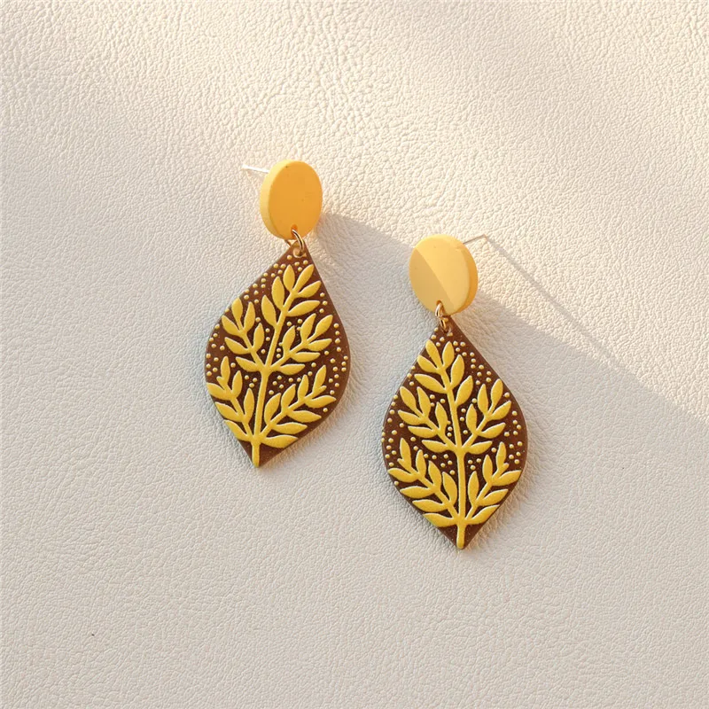 Женские яркие серьги AOMU в Корейском стиле разноцветные акриловые геометрические