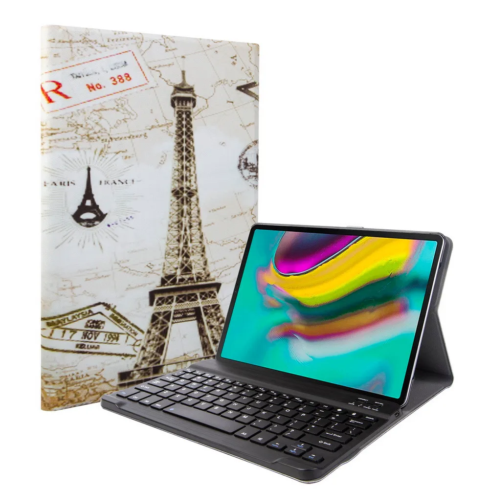 Bluetooth клавиатура с мультяшным принтом чехол для Samsung Galaxy Tab S5e 10 5 дюймов 2019 T720 T725
