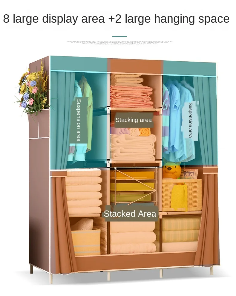 Портативный шкаф-органайзер для одежды шкаф хранения комод спальни идеальный