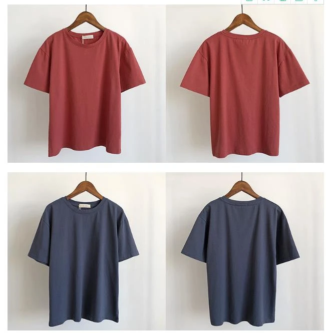 Женские хлопковые футболки с круглым вырезом повседневные Летние однотонные