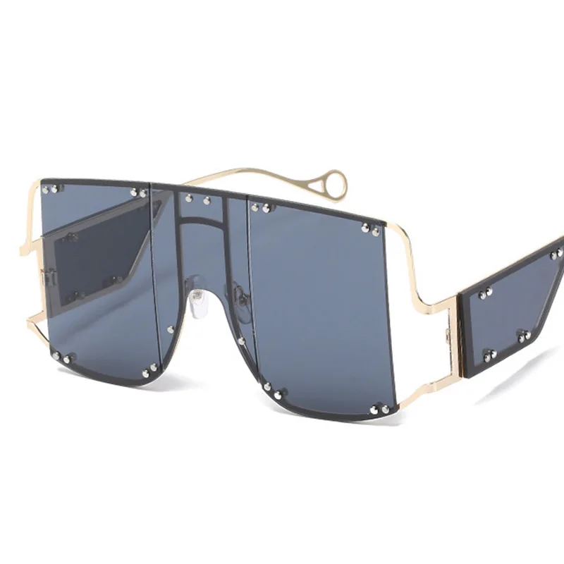 Новинка солнцезащитные очки в большой оправе женские ретро стиле панк с