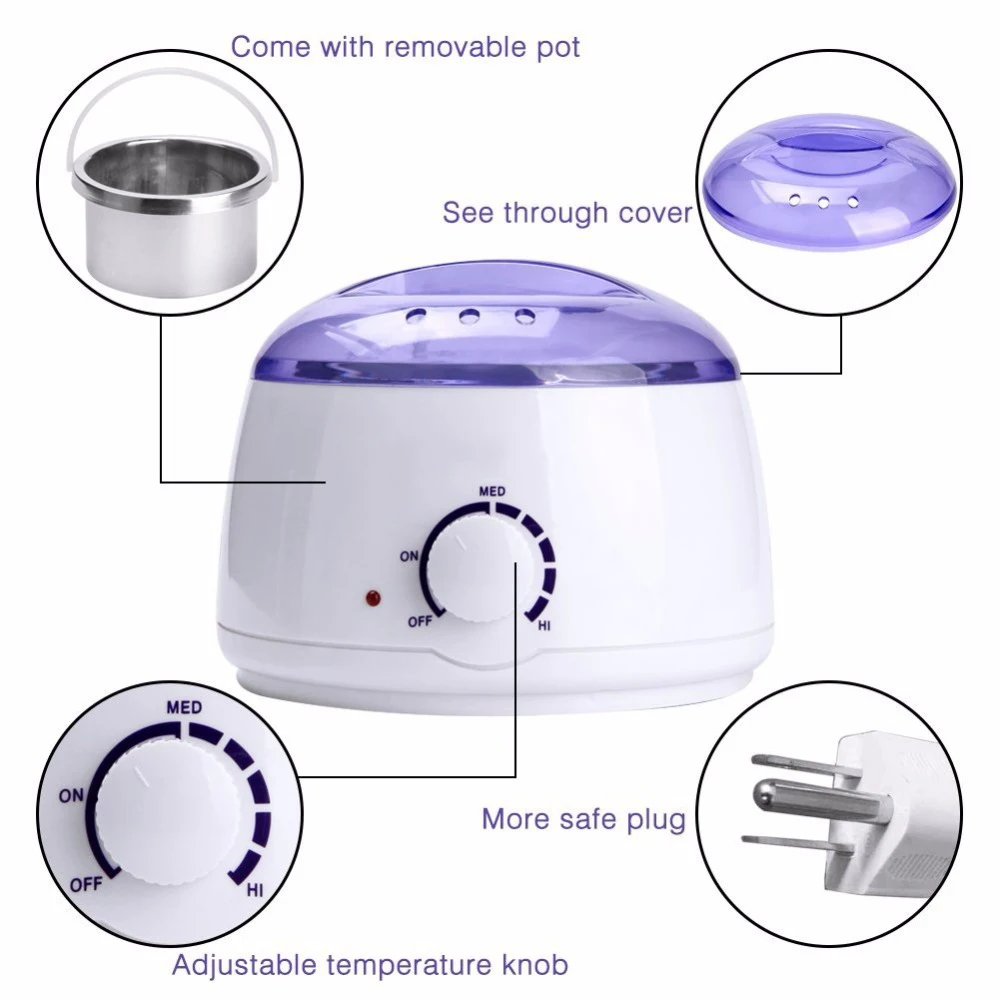 

Paraffin Wax Heater Hair Removal Epilator Machine Depilatory Waxing Warmer Beans Heating Kit for Hands Feet Body Skin Care Tools