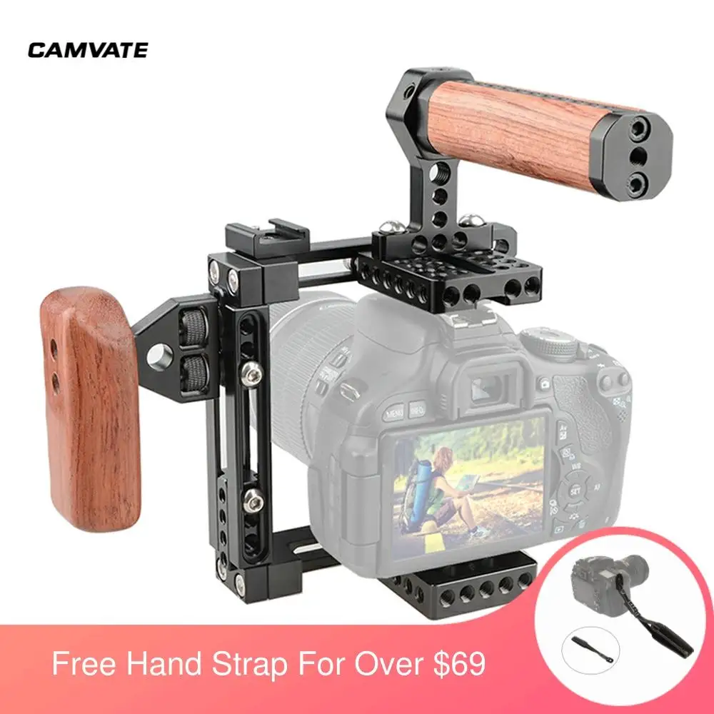 Клетка CAMVATE для камеры Canon 60D 80D 5D MarkIII 7D 5DS 5DSR 50D 40D EOS 30D 6D Nikon D7100 DF D7200 D300S d610