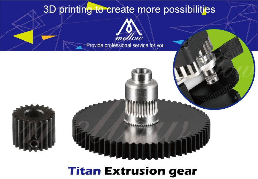 3d принтер части reprap Titan экструдер Запасные Части Шестерни Hobb и шаговый двигатель reprap Kossel mk8 i3