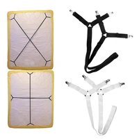 2 piece bed fitted fasteners clips adjustable suspenders gripper holder buckles bed fitted sheet straps buckles