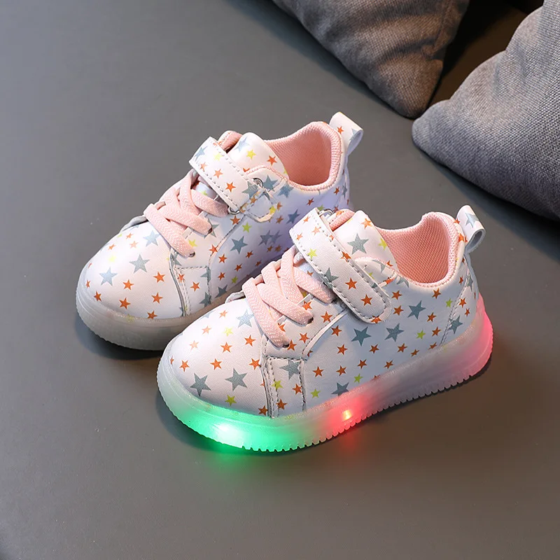 

Kids Shoes Baby Girls Boys Digital Breathable Led Light Shoes Luminous Running Casual Shoes Soft Sole Luminous Sneakers
