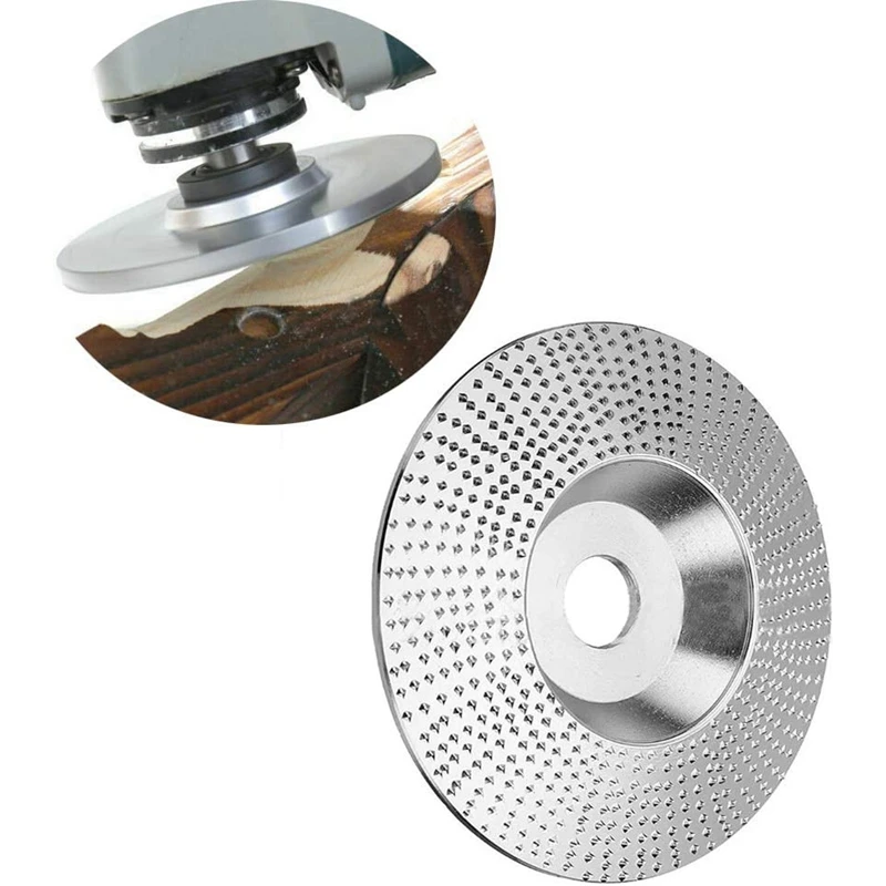 

2PCS Angle Grinder Disc Wooden Steel Grinding Wheel Engraving Grinding Disc, Silver 100X16 mm & Gold 85X16 mm
