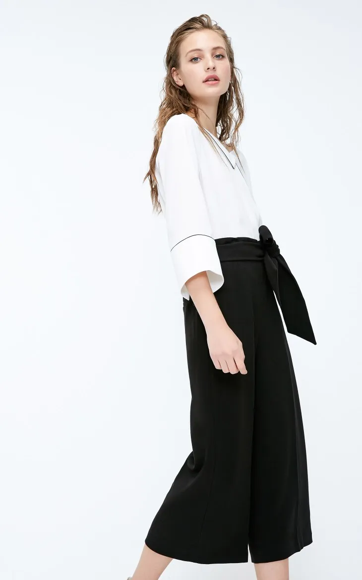 Vero Moda осенние свободные прямые широкие брюки с высокой талией | 31836J515