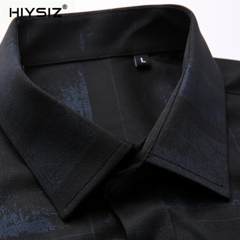 HIYSIZ топы брендовая Новая модная трендовая Мужская рубашка 2019 Повседневная