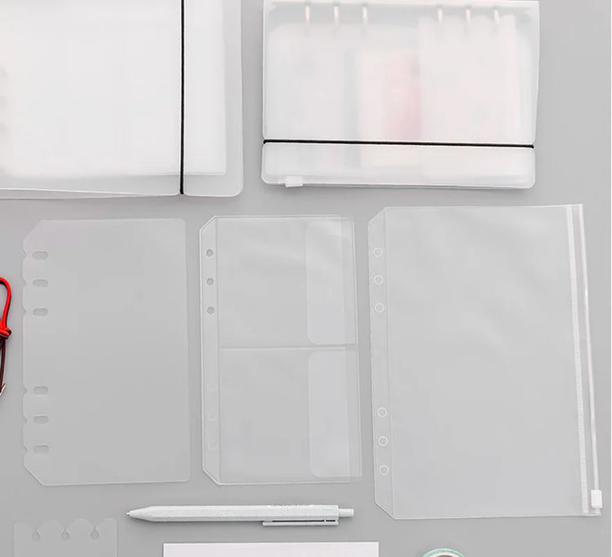 3 шт. прозрачные цветные карманы из ПВХ A5 A6 для фотоальбома реквизит скрапбукинга