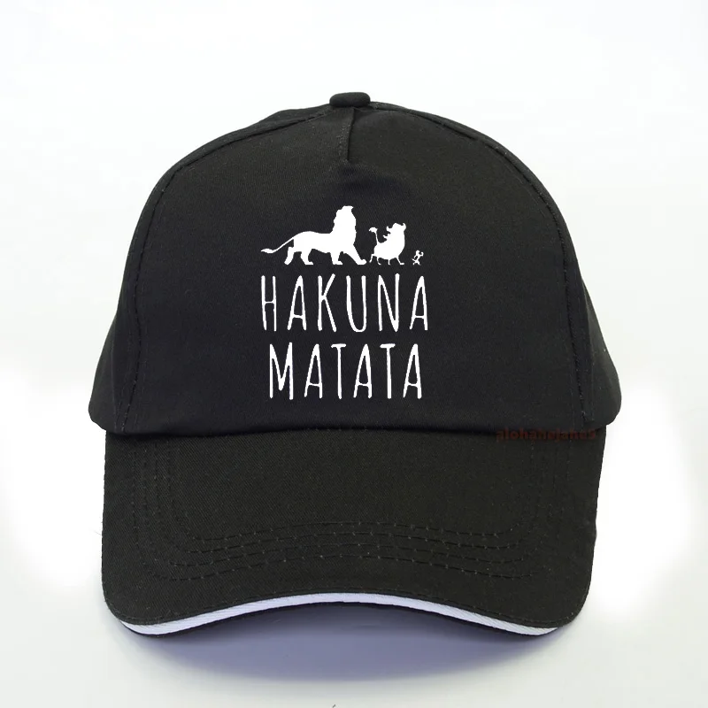 

Бейсболка HAKUNA MATATA с изображением короля Лев, забавная мужская Кепка-тракер Hakuna Matata, крутая летняя Модная брендовая бейсболка