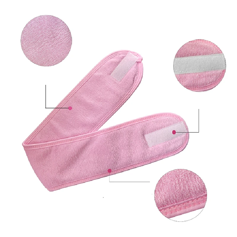 

Adjustable Makeup Head Band Washing Face Toweling Turban Headwrap Stretch SPA Facial Headband For Women Solid Hair Acessories