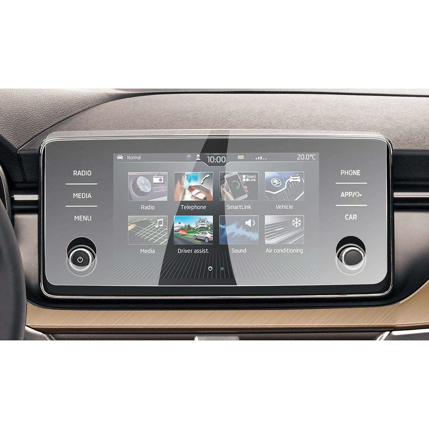 Протектор экрана для автомобиля RUIYA для Kamiq Bolero/Scala Bolero 8 дюймов 2020 года с навигацией GPS. Аксессуары для интерьера автомобиля.