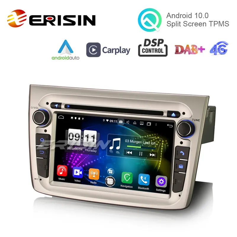 Erisin ES8730SM 7 &quot8-ядерный 64G Android 10 0 автомобильный DVD плеер GPS CarPlay Авто DSP 4G радио для Alfa