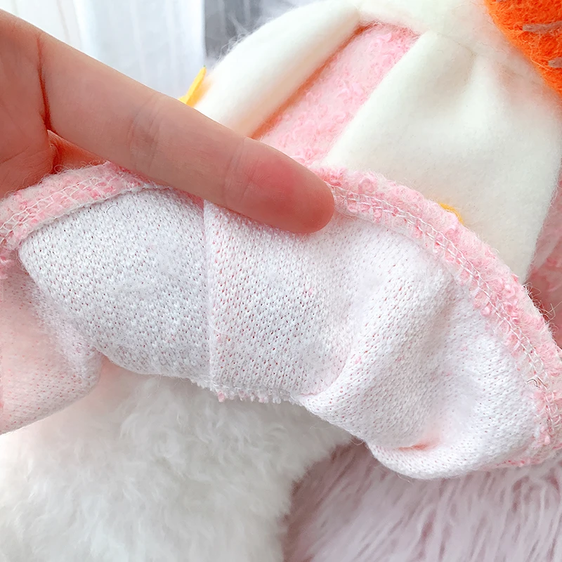 Розовый милый кролик уши зимнее платье для собак XS XL Pet Французский бульдог