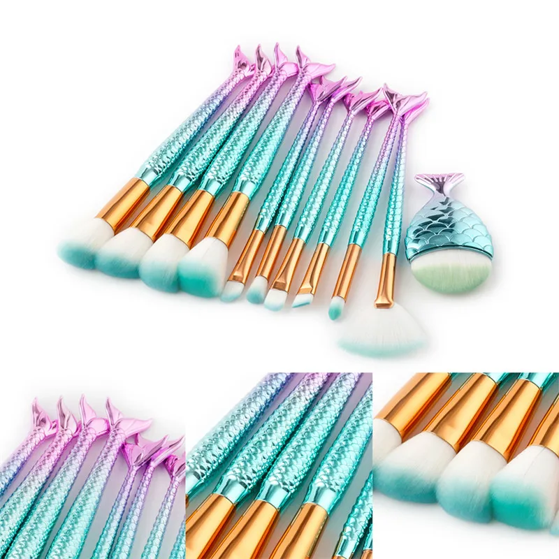11 шт./компл. кисти для макияжа Красочные бровей Тени век румяна корректор