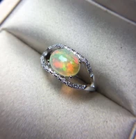 natural opal gemstone fashion ring for women real 925 sterling silver charm fine jewelry