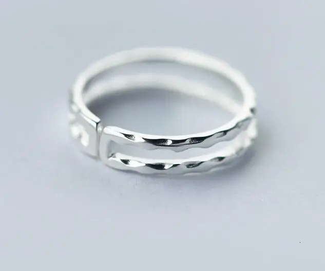 Настоящее серебро 925 пробы хорошее ювелирное изделие двурядное кольцо GTLJ1355 |