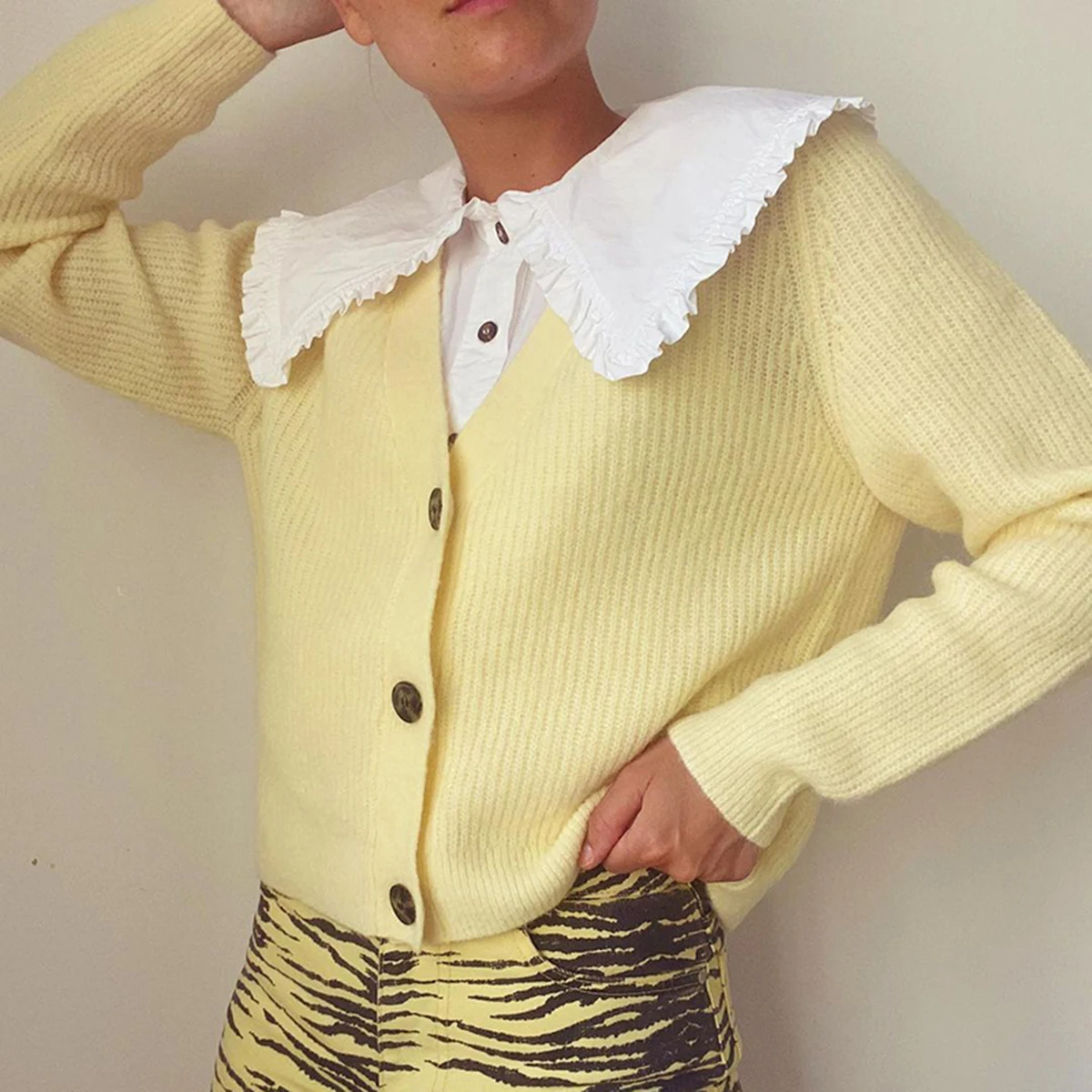 

Pirate Hippie Solid Mohair Cardigans Woman Autumn Long Sleeve V Neck Single Breasted Coat Femme Casual Vintage Sweaters Tops